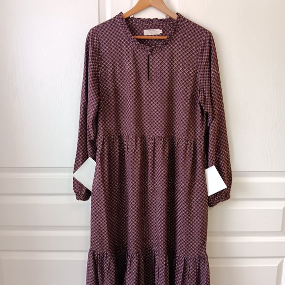 NEW Cream Women's Ultra Violet Geo CRVimma Dress - Kim Fit - Midi Dress Size 8 - Picture 4 of 16